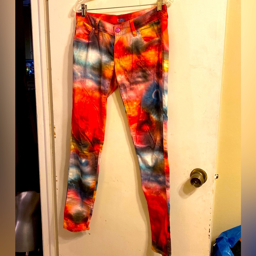 L'Amour Nanette Lepore Galaxy 
Print Denim Legging junior size 5
